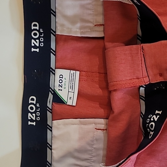 3/$30 IZOD GOLF Salmon Blush Pink Dri Fit Shorts - Picture 4 of 8